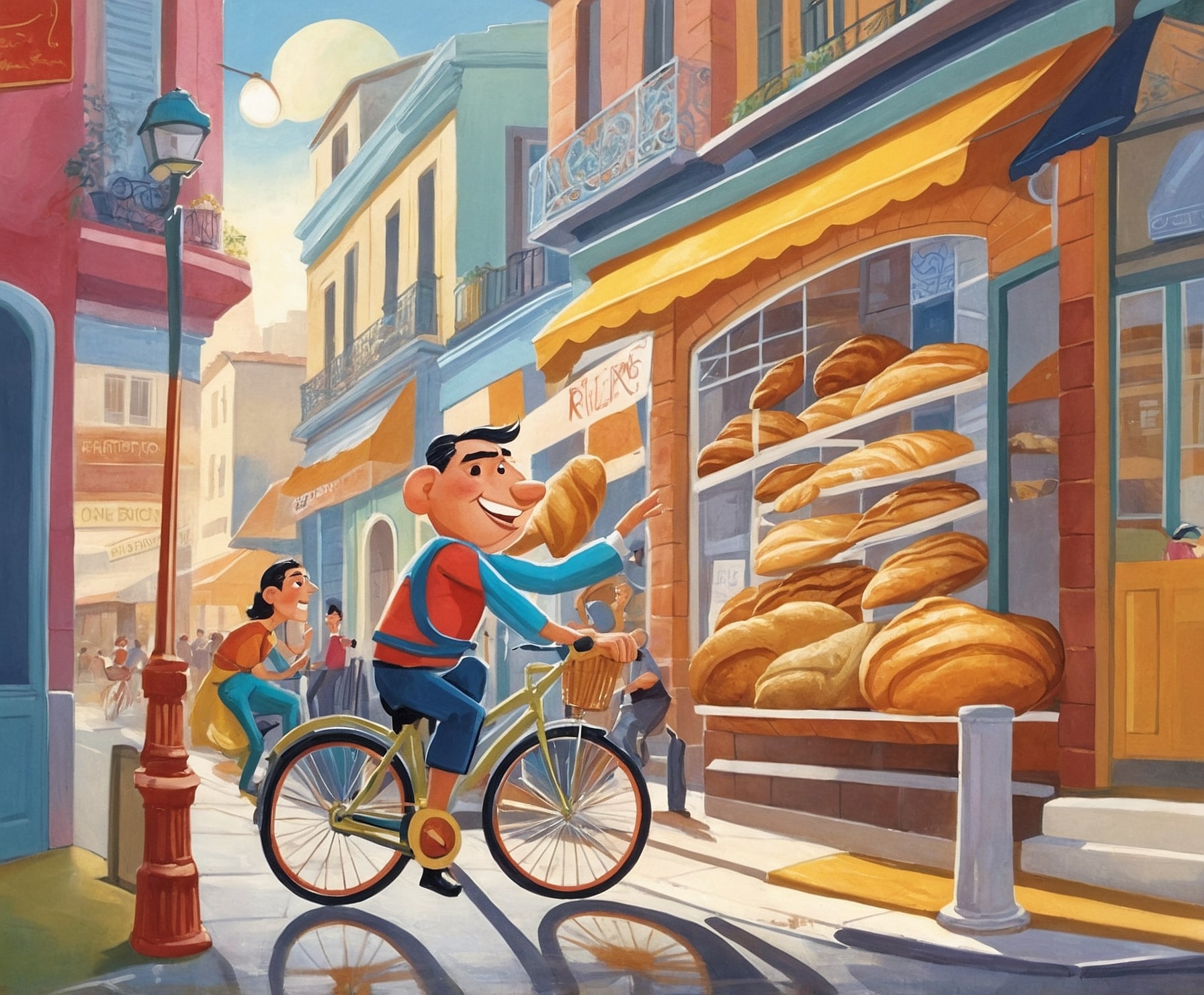 Reparto de pan fresco y crujiente a domicilio.